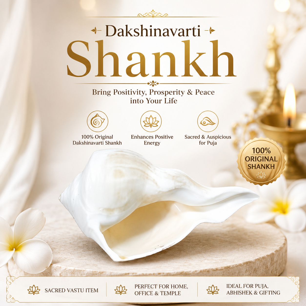 Dakshinavarti Shankh | Divine Ritual Product