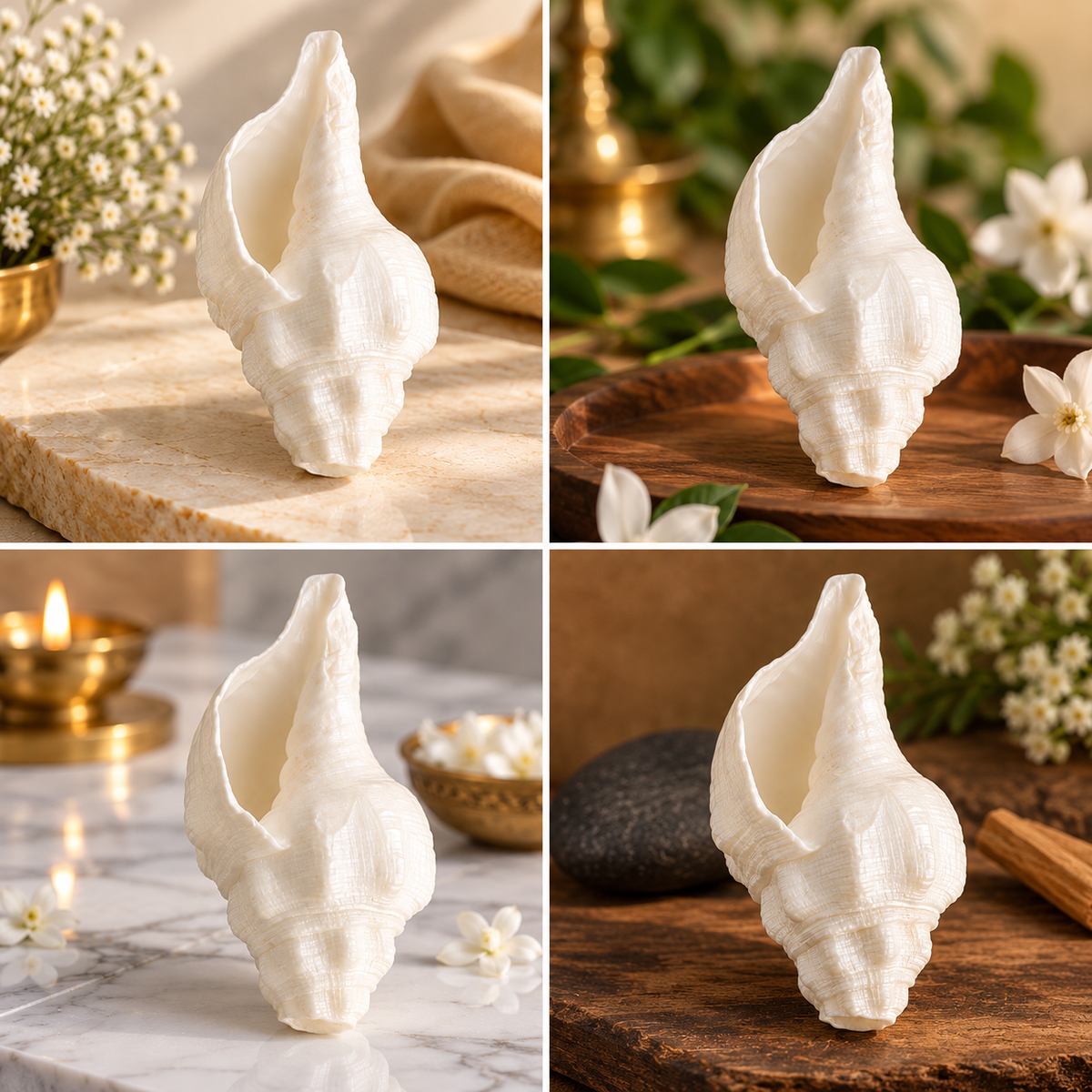 Shankh for Pooja | Sacred Hindu Conch Shell for Puja, Mandir & Religious Rituals