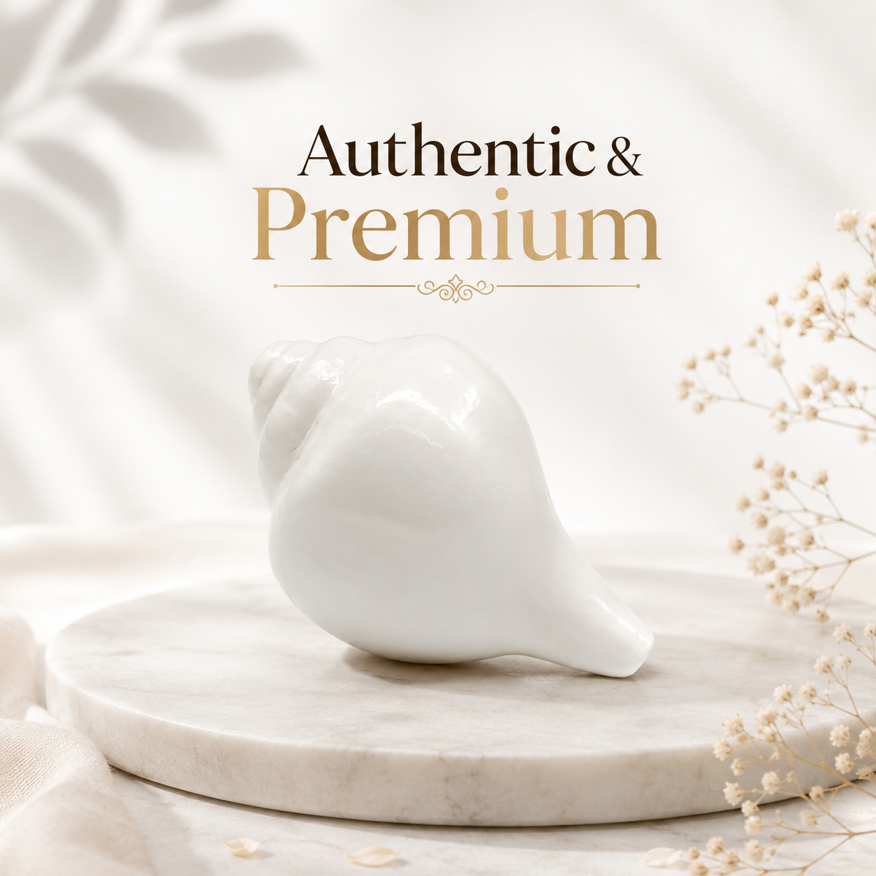 Original Natural Blowing Large Shankh | Premium Pooja Conch