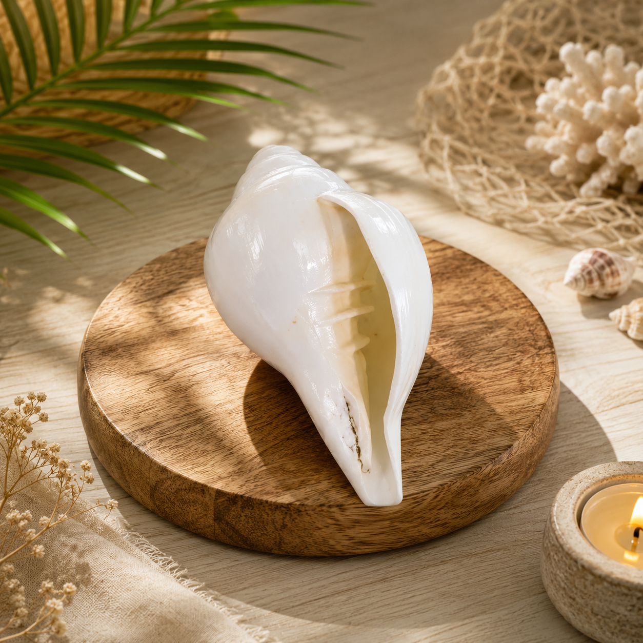 Original Natural Blowing Large Shankh | Premium Pooja Conch