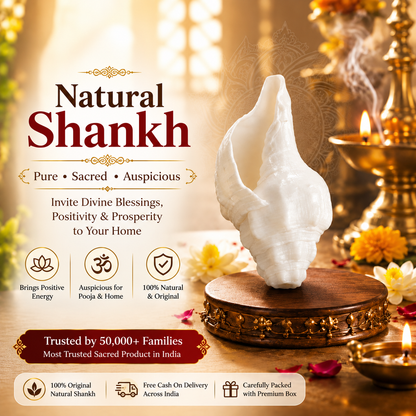 Authentic Shankh – Premium Original Sacred Conch Shell for Divine Pooja Rituals
