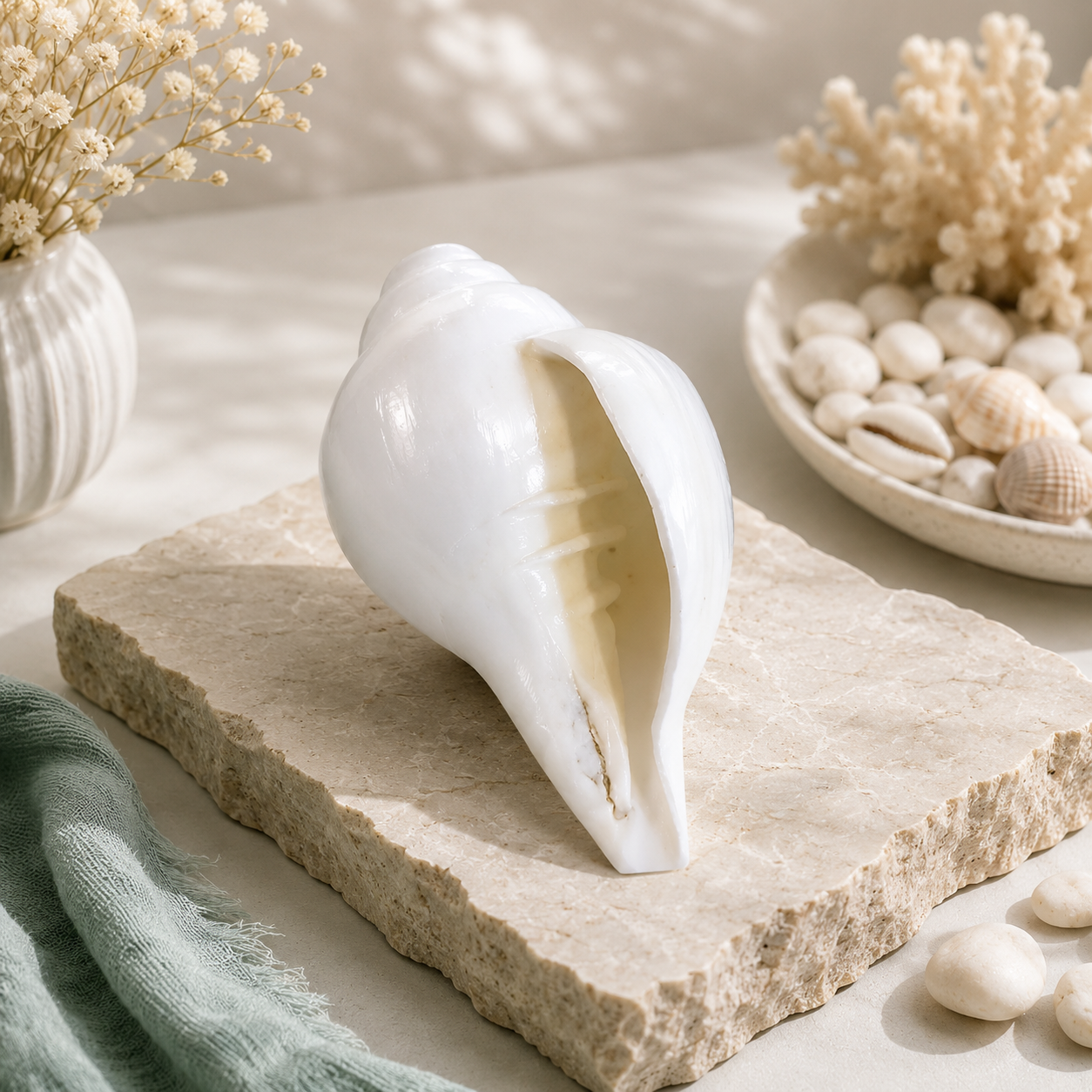 Original Natural Blowing Large Shankh | Premium Pooja Conch