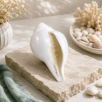 Original Natural Blowing Large Shankh | Premium Pooja Conch