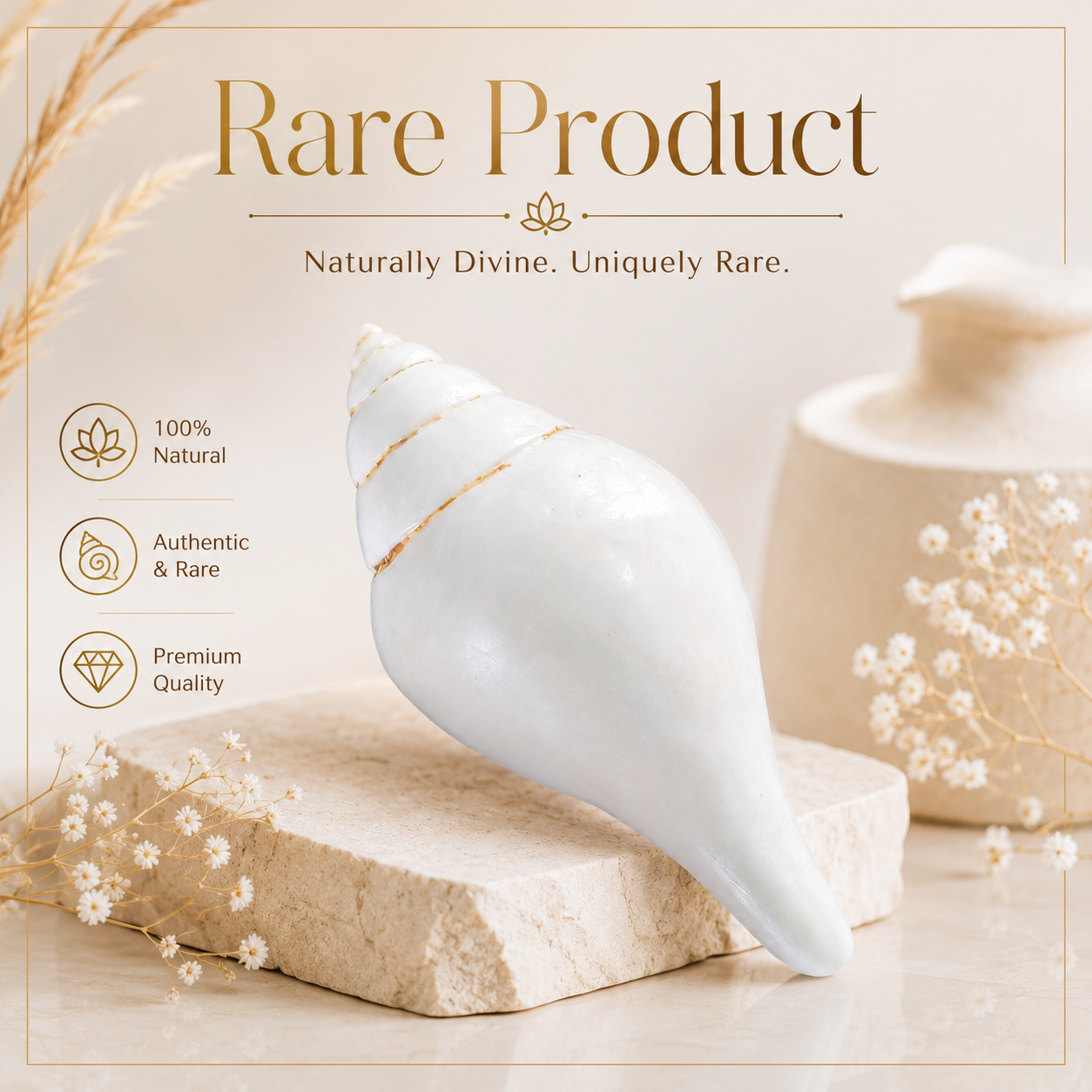 Dakshinavarti Shankh | 100% Original Premium Spiritual and Rare Product